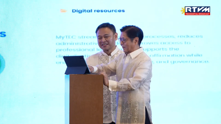 PBBM reaffirms support for teachers during ceremonial activation of MyTEC Portal